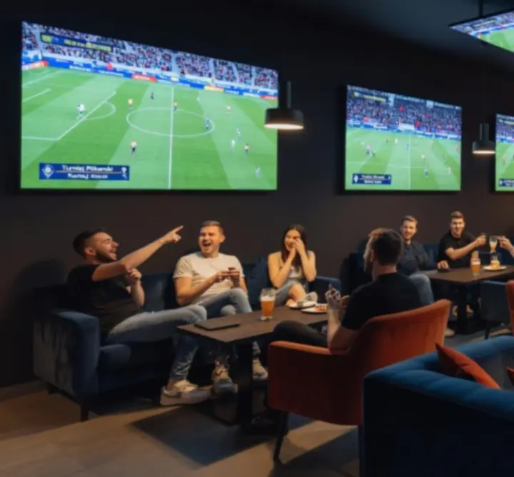 Strefa oglądania transmisji sportowych w Quarvo Scene